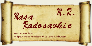 Maša Radosavkić vizit kartica